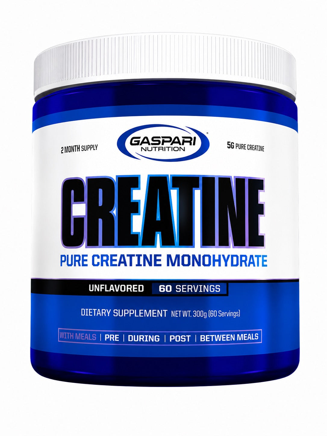 Gaspari Nutrition Creatine 300g – Creatină Monohidrată Micronizată Fabricată în SUA, Cu Taurină și Vitaminele B6 & B12