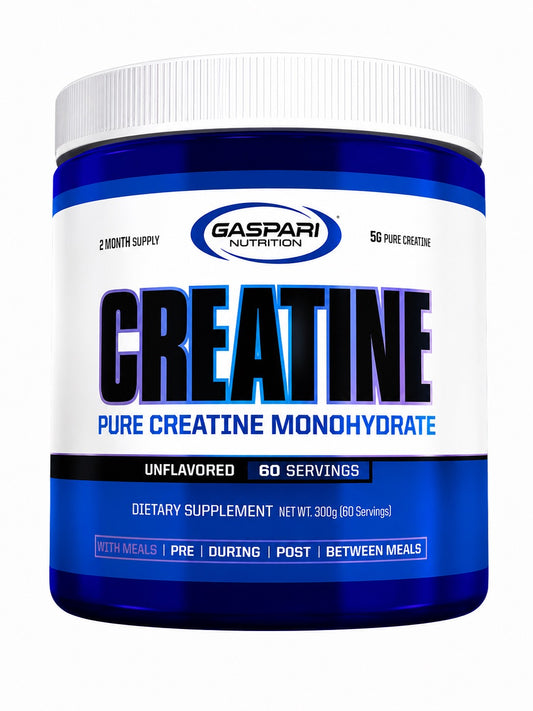Gaspari Nutrition Creatine 300g – Creatină Monohidrată Micronizată Fabricată în SUA, Cu Taurină și Vitaminele B6 & B12