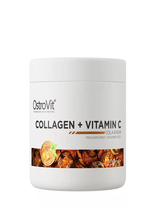 OstroVit Collagen + Vitamina C 200g Cola & Rum – Colagen Hidrolizat pentru Piele, Păr și Articulații