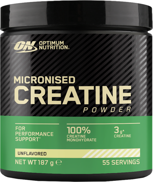 Creatină Micronizată 100% Pură Optimun Nutrition 187g– Supliment pentru Forță și Performanță Intensă